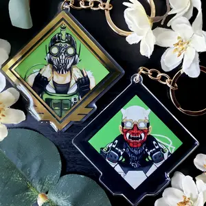 Octane Apex Legends Metallic Gold  Acrylic Keychain - 2.5" Double-sided Charm