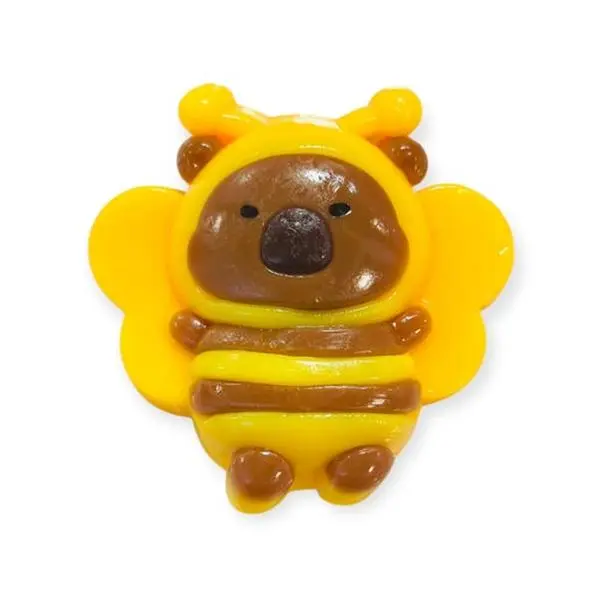 Soft and Squishy Bee Design Stress Relief Toy - Compact Fidget Item for 4-6 Years Kids, Anytime Relaxation Tool