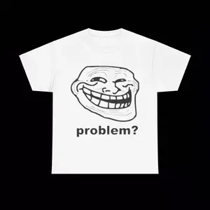 Troll Face Problem T-Shirt Grunge Y2K Emo Goth Scene Tapout Affliction Domo Kun T-Shirt Underwear
