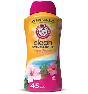 ARM & HAMMER Clean Scentsations In-Wash Scent Booster, Laundry Crystals Scent Booster Tropical Paradise scent, 45 Oz