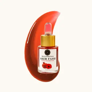 Liquid Moroccan Aker Fassi Natural Lip & Cheek Stain | 100% Vegan Red Stain with Castor Oil