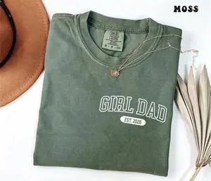 Girl Dad Shirt Comfort Colors, Dad Est Year Shirt, Fathers Day Gifts from Daughter, Dad of Girls Tee, New Dad Gift, Matching Dad & Daughter