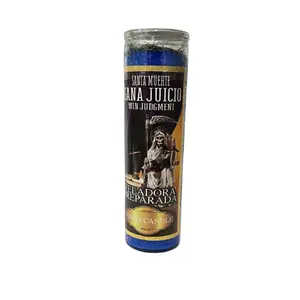 Fixed Santa Muerte "Win Judgment" Aromatherapy Candle - Blessed Oils, Non-Toxic, For Court, Legal Battles, Immigration Positive Resolution - Veladora Gana Juicio