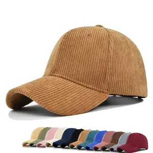 Solid color corduroy ins baseball cap Korean version versatile face enhancing small curved eave street duckbill cap