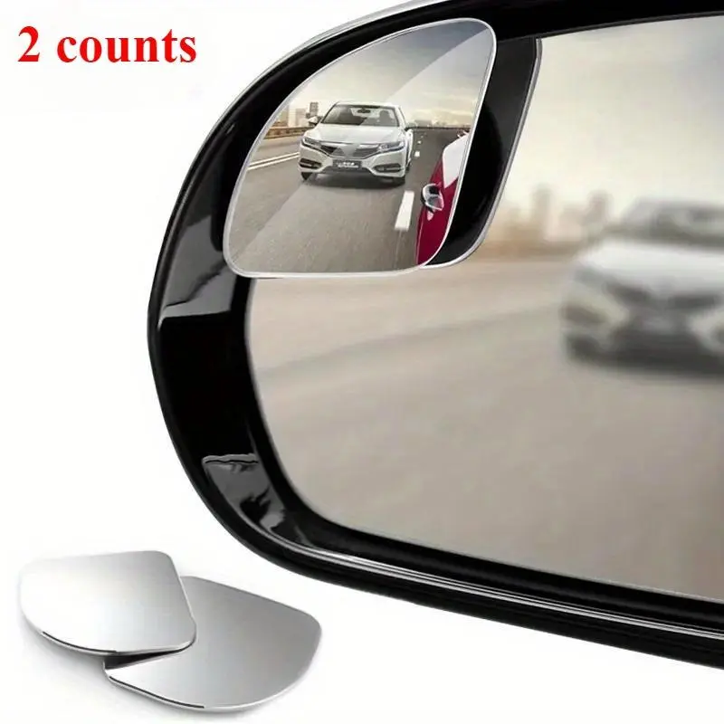 Car Blind Spot Mirror, 2 Counts Frameless Auxiliary Rearviewmirror, Universal Wide Angle Adjustable Small Mirror, Car Exterior Accessories, Automotive, Vehicle, Blindspotmirrors, Car Side Mirror Replacement