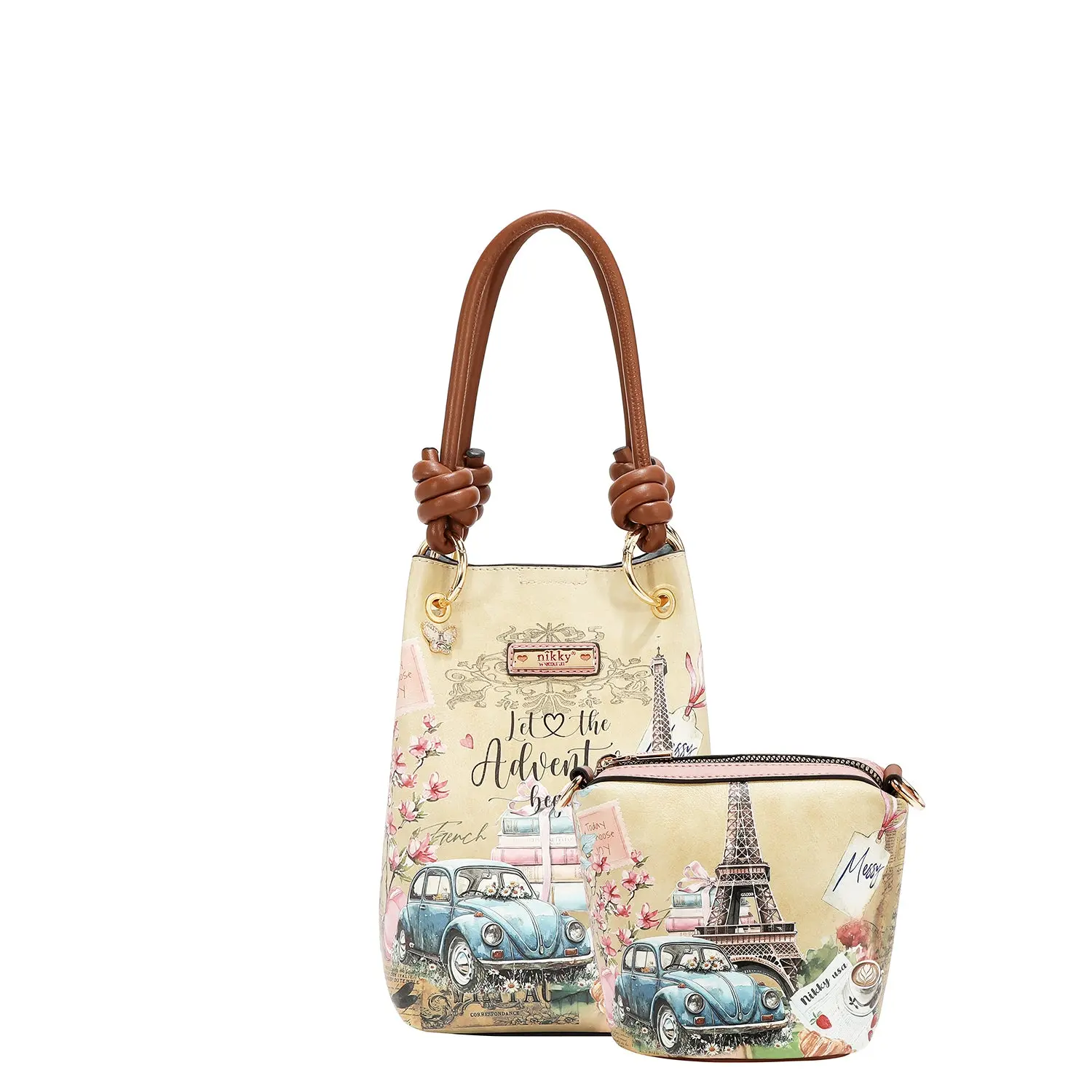 2 PC BUCKET SHOULDER BAG 2 PC BUCKET SHOULDER BAG