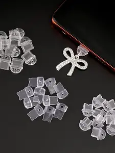 DIY Dust Plug Transparent Anti Dust Protector Caps Charge Port Dustplugs For IOS/Micro USB/Type C Port Protection Stopper Dustproof Design