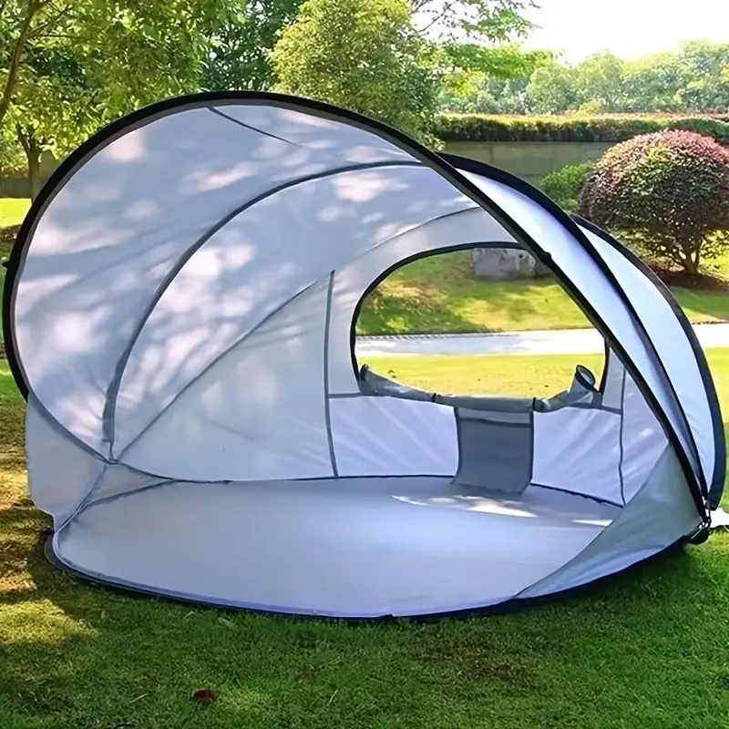 Fully automatic, easy-to-set-up tent, beach tent, portable 2-3 person beach sunshade tent, suitable for camping, sturdy construction, fishing and backyard entertainment, family trips and outdoor adventures. essentials