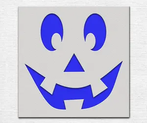 Pumpkin Face Stencil - Art and Wall Stencil