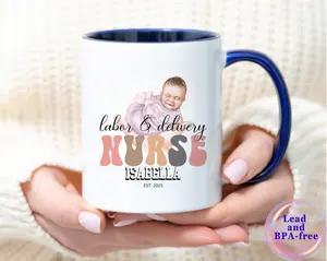Personalized Labor and Delivery Nurse Coffee Mug, vintange Custom unique nicu LD, Nicu customizable Appreciation Gift, Nursing Student to catch babies