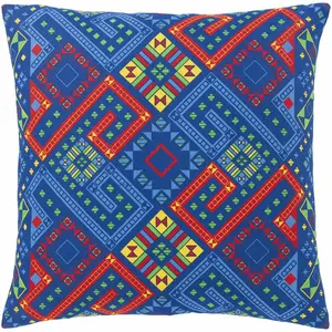 Aspatria Vibrant Geometric Abstract Accent Pillow - Clearance