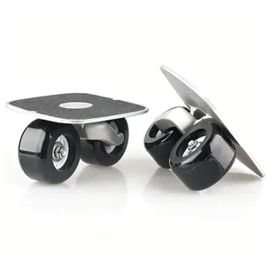 Black Portable Road Drift Plates Anti-Slip Skateboard with Aluminum Truck PU Wheels ABEC-7 608 Bearings flight deck