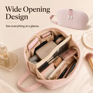 Women's Makeup Bag, Cosmetics Bag, Large Cosmetic Organizer, Multi-Layer Design, Travel & Home Bathroom Storage, Portable and Durable