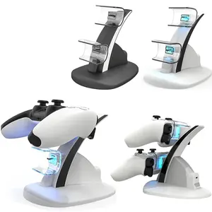 Dual Fast Charger Stand Base for Sony PS5 Controller Wireless Joystick Charging Dock Cradle Holder for PS5 Gamepad Accessories TECTINTER