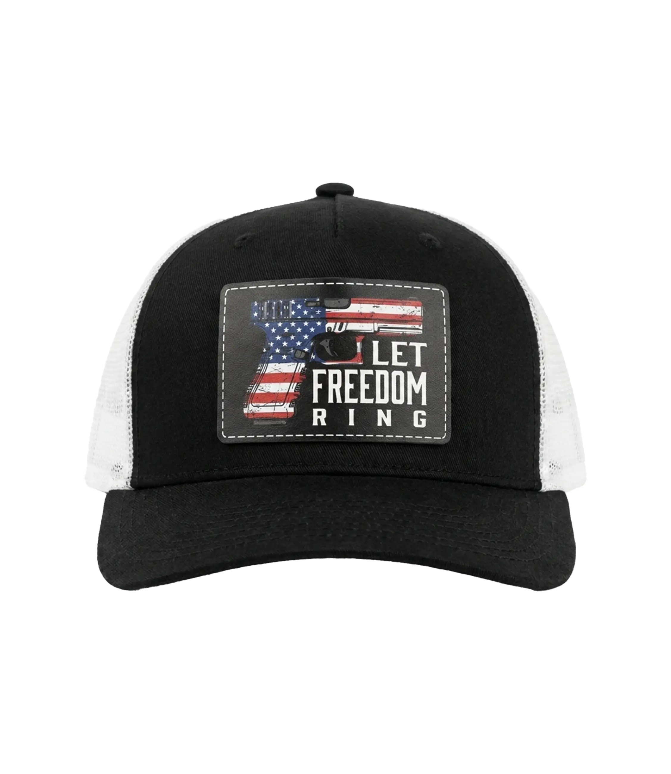 Patriotic Let Freedom Ring Trucker Hat, Casual Everyday Graphic Cap with Mesh Back, Unisex