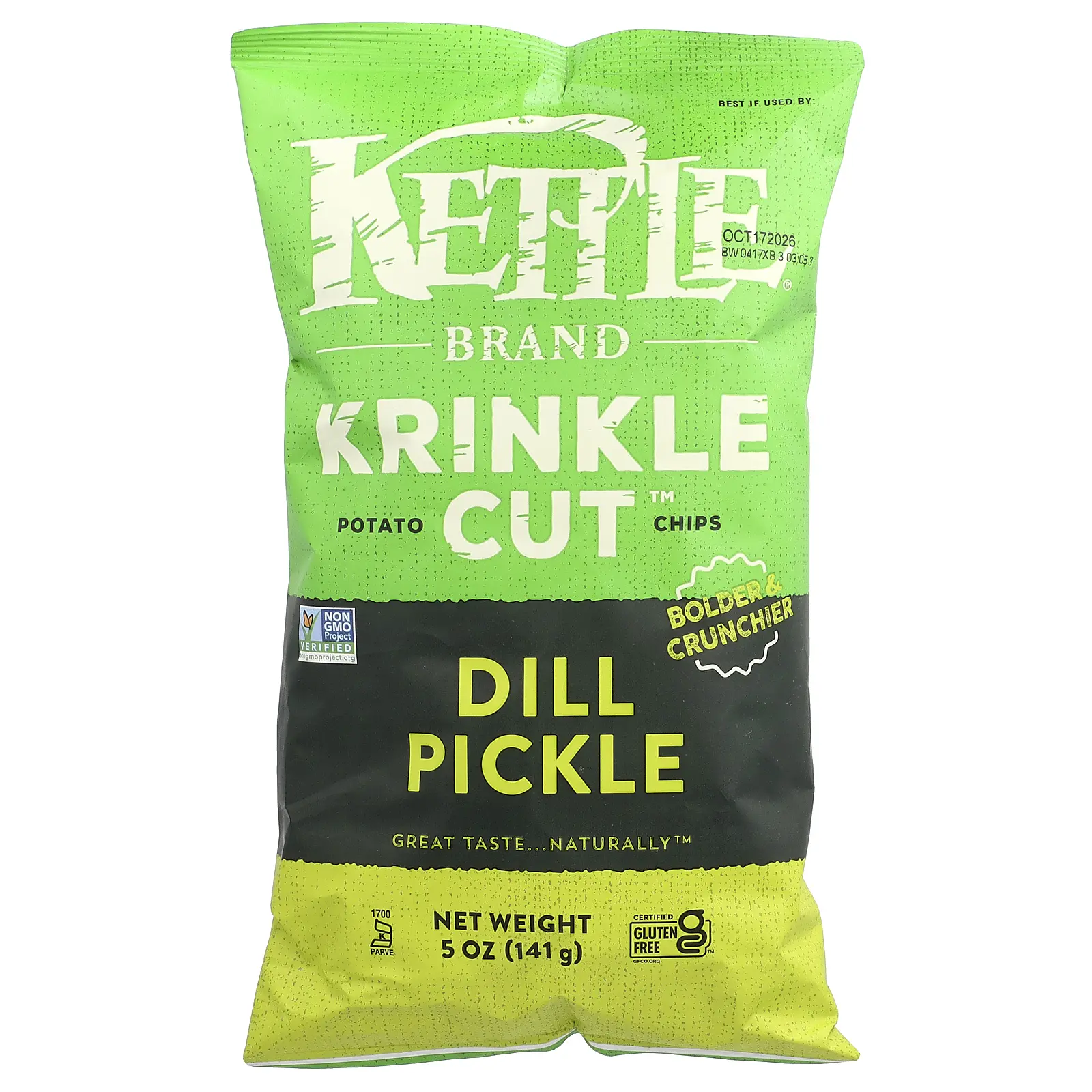 Kettle Foods Krinkle Cut™ Potato Chips, Dill Pickle, 5 oz (141 g)