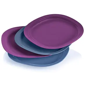 Luncheon Plates in Color options Serving Dishwasher Safe Reheatable Tableware Lightweight Dish Dinnerware Perfect for Kids & Adults