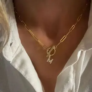 Timeless Golden Initial Charm Necklace