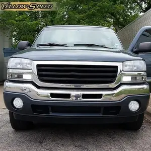 LED Fog Lights Pair Set - Left & Right Lamps for 2003-06 GMC Sierra 1500 2500 3500 Pickup, Factory-Look Visibility Aid, Auxiliary Light