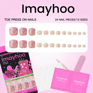 Imayhoo Toe nails Press on nails 24pcs IMHT0015-Nail Care,Nail Art