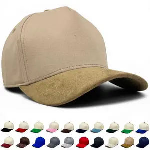 Cotton Baseball Cap Snapback Adjustable Dad Visor Hat Faux Suede Bill Men Women