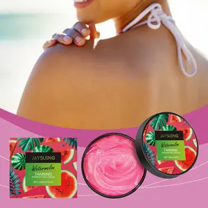 Jaysuing Watermelon Flavor Moisturizing Cream, Summer Outdoor Beach Sunscreen, Natural Glow Tan Skin, Wheat Color