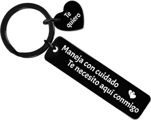Spanish Drive Safe Keychain Birthday Valentines Day Gifts for Boyfriend Husband Stocking Stuffers for Young Men I Love You Gifts for Him Anniversary Christmas Stuff