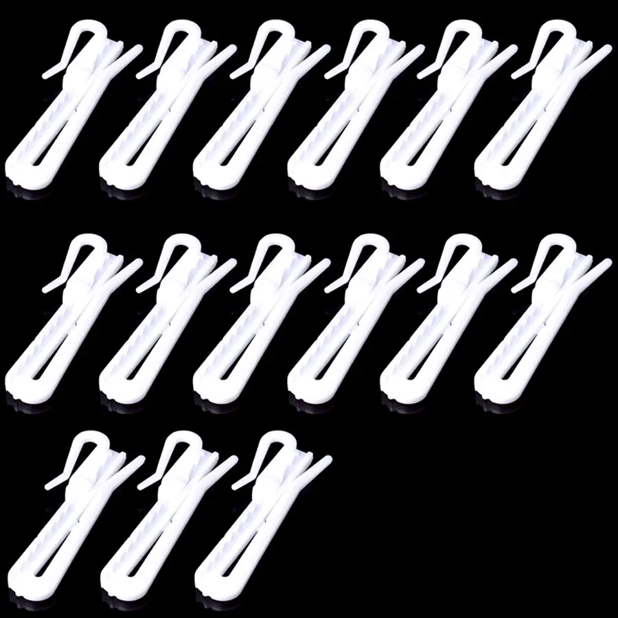 15pcs Adjustable Korean Style Curtain Hooks, Stretchable Four-Prong Hook, Curtain Accessories, S Hook, Home Curtain Strap Hook