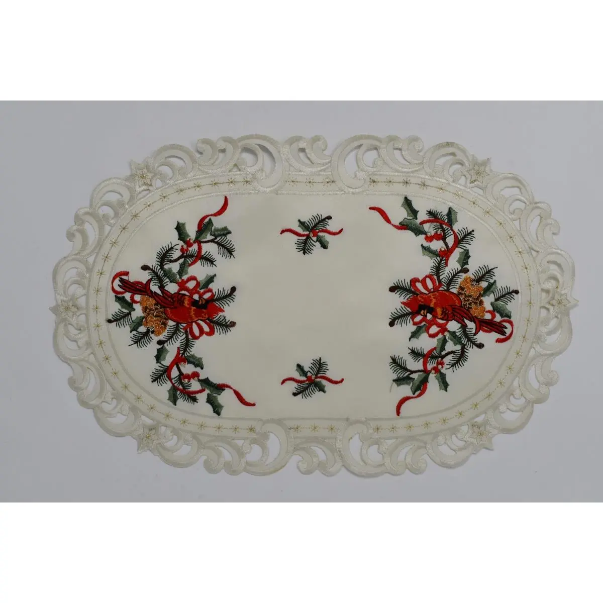 12 x 18 in. Cardinal & Pine Cone on Branches Placemat