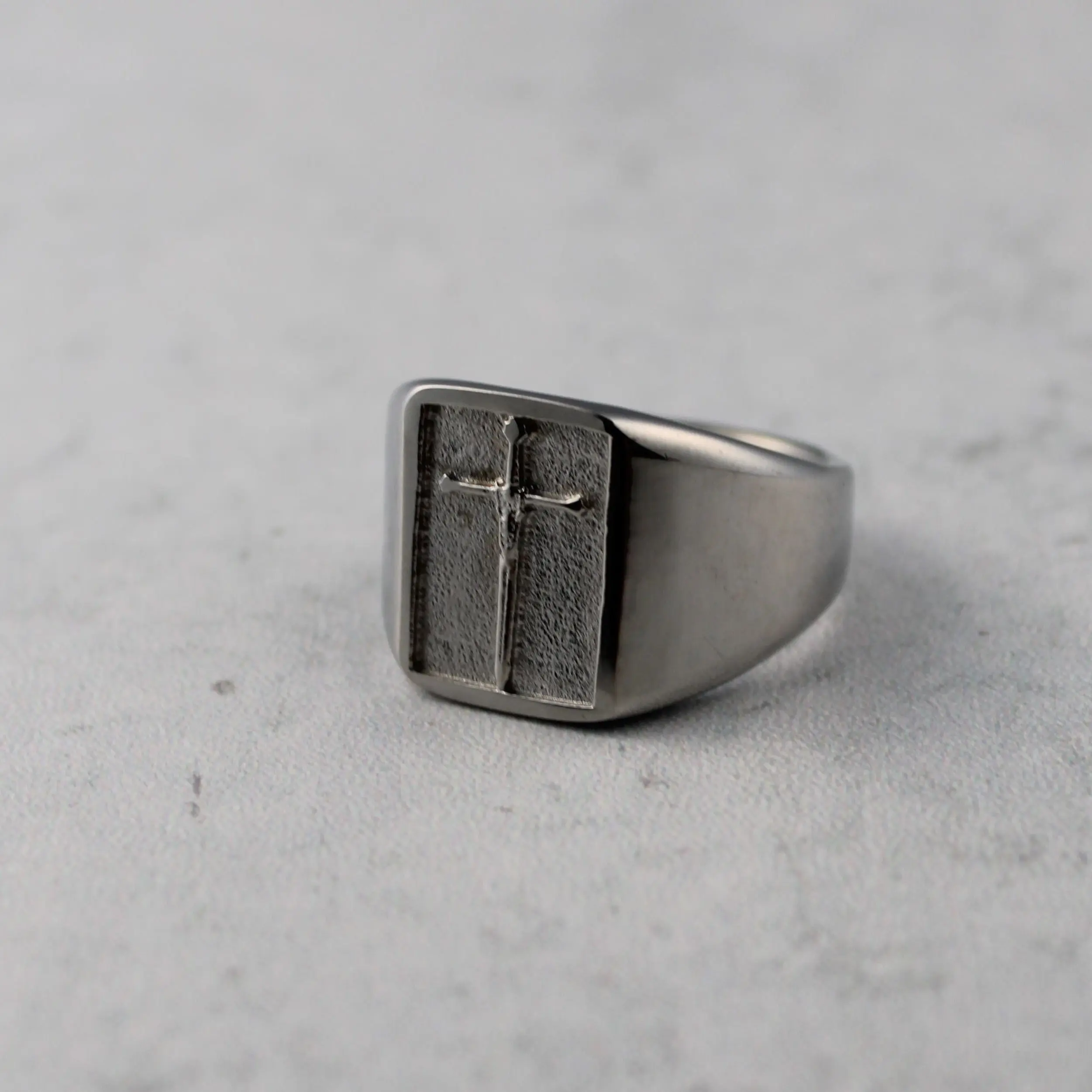 Silver Dagger Signet Ring