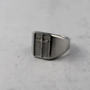 Silver Dagger Signet Ring