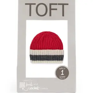 Learn to knit stripe hat kit by TOFT