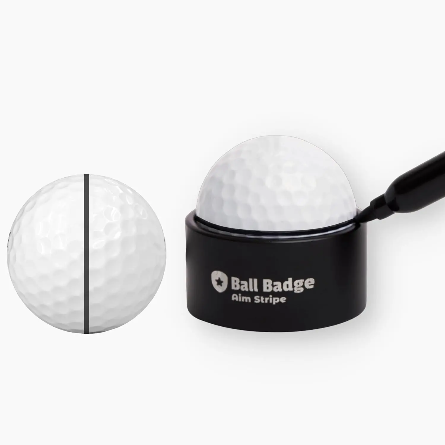 HODL 21 Ball Badge Aim Stripe 360-Degree Golf Ball Line Marker Kit, Accessory with Bag Attachment for Enhanced Accuracy & Precision Training Aid, Golf Accessory, 360° Alignment, Bag Mounting, Holidays, 360-Degree Alignment