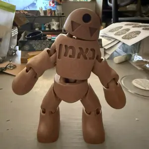TiosOddities Da Golem - Pocket Protector 3D Printed Clay Guardian 8 Inches Tall Eco Friendly PLA Handmade Unique Gift Desk Guardian