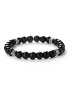 Natural Stone Beaded Bracelet, Blue Synthetic Turquoise Peacock Stone Elastic Rope Bangle, Charm Yoga Jewelry Couple Gift, High Quality Bracelet, Exquisite Bracelet