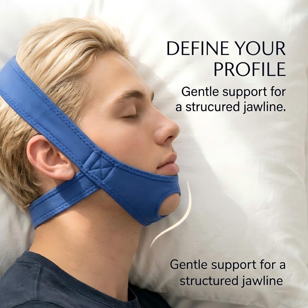Chin-Strap Support Forward-Oriented Jaw Posture While You Sleep