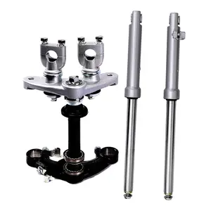 27mm 520mm 20.5 inch Front Forks Suspension Shocks Triple Tree Clamp Steering Stem Kit for Drum Brake Dirt Bike Pit Mini Monkey Bike Motorcycle CRF50 XR50 SSR PW50 CRF XR50 PW50 TTR50 50cc-110cc