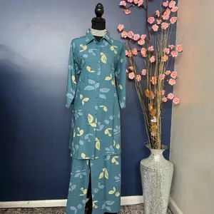 2-Piece Co-ord Set in Rayon Fabric - Lightweight & Breathable Party Wear Outfit for Comfortable Glam - Suit