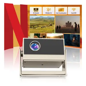 [US Warehouse] 2026 C9 Projector, New Year Collection, Android System, Dual Wi-Fi Wireless Connection, Bluetooth, Auto Focus, 180° Rotation, Built-in Audio Speakers, Home Theater Projector for Family Use, Tiktok, Shop, Spring, Glow, Summer
