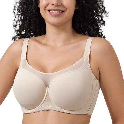 WMBras Women's Underwire Shaping Bra Deep V Plunge Beauty Back Smoothing  Underwire Push Up T-Shirt Bra Multiway 2 Cups Up