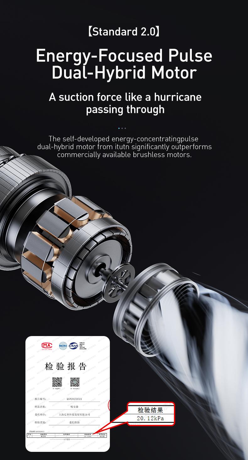 itutn car vacuum/blower M8, 5-in-1 Mini Vacuum Cleaner Cordless & Air Duster ,22000Pa Powerful Suction, Handheld Portable Vacuum For Car, Home, PC, Keyboard, Desk, Pet Hair Cleaning