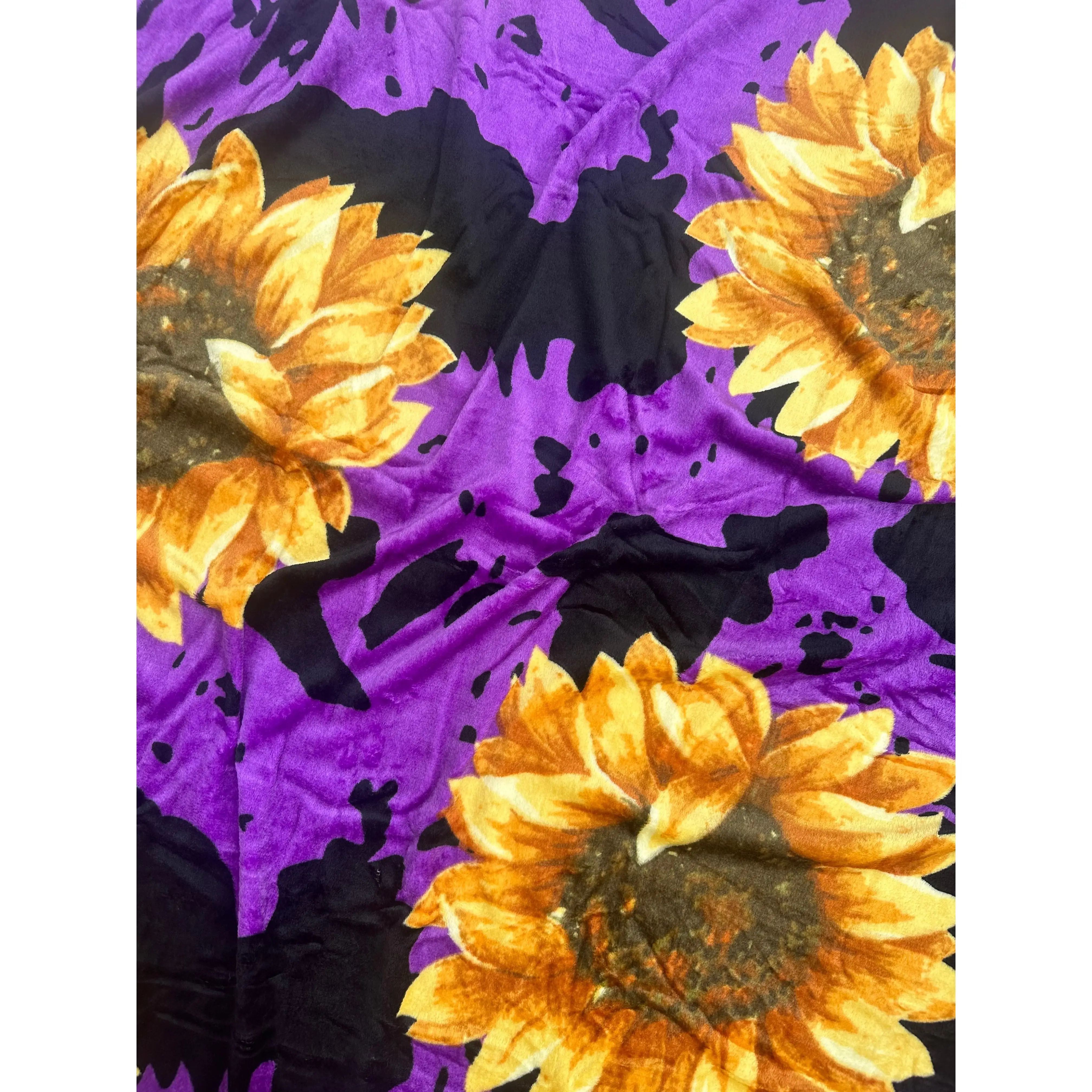 Purple Cow Sunflower Oversized Blanket