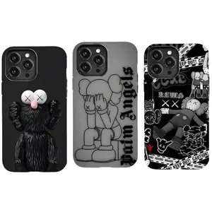 Sitting Kaws TPU Phone Cases for iPhone 12-17 Pro Max, Pro Plus - Ideal Gift for Good Friends for Holidays, Birthdays