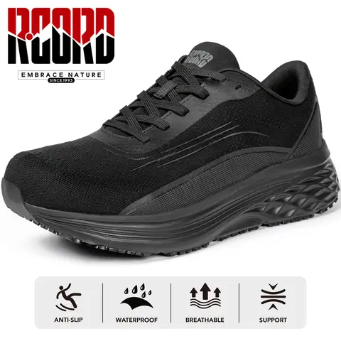 R CORD Women’s Waterproof Non-Slip Kitchen Work Shoes – Oil-Resistant Chef & Nurse Sneakers for Restaurant, Breathable Walking Shoes