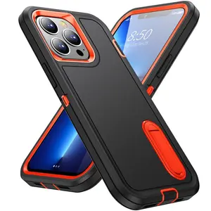 2026 Tactical Hybrid Case for iPhone 17/16/15/14 Pro Max/13/12 - Military-Grade Shockproof Cover with Reinforced Kickstand & 360° Body Protection Accessories