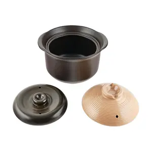 LIVING Japan Ceramic Rice Cooker Pot - 1.8L 25cm, Versatile for Stewing, Braising, Steaming, Cooking Rice