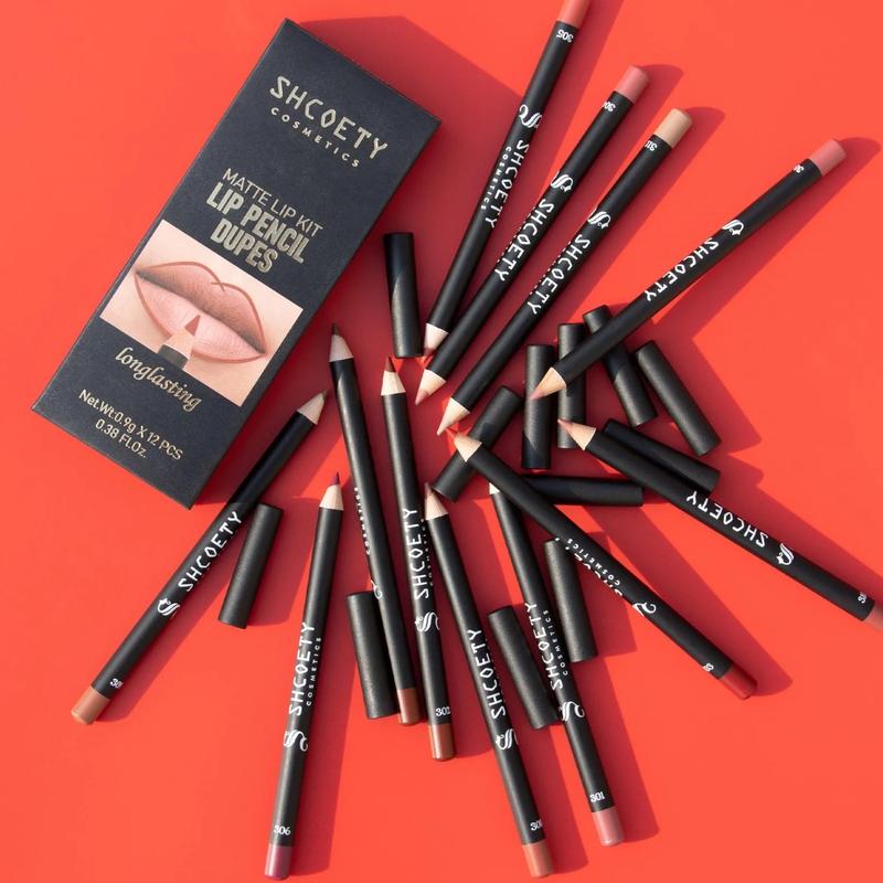 SHCOETY Cosmetics Matte Lip Liner Set - 12 Counts/Box, Long-Lasting, Waterproof, Easy Coloring Pencils, Multicolor, Beginner-Friendly, Professional Daily Makeup Kit