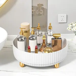 360° Spinning Cosmetic Storage Tray,  Vanity Organizer –  1 Count Multifunctional Makeup & Perfume Holder for Bathroom Counter Gift Kitchen