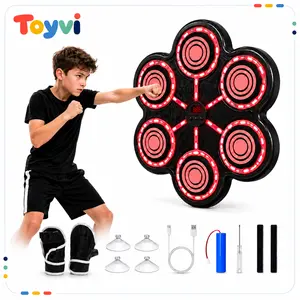 Music Boxing Machine with Gloves for Kids Boxing Machine Wall Mounted Music, Smart Bluetooth Boxing Equipment for Home and Gym, Training Machine with Electronic Wall
