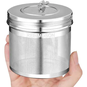 2 Pack Large Tea Ball Infuser for Loose Leaf Tea & Spice Ball for Cooking Soup, 304 Stainless Steel, Threaded Lid, Chain Hook, Extra Fine Mesh Tea Strainer Ball for Herb, Iced Tea